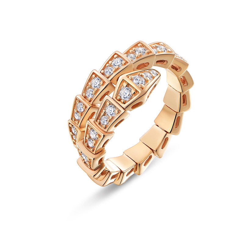 Fashion Personality Small Snake Diamond-Studded Ring