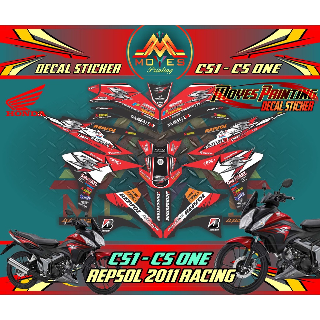 stiker cs one decal full body honda