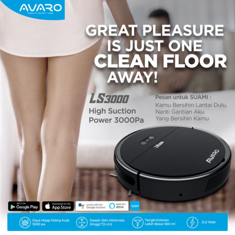 AVARO LS3000 Robot Vacuum Clener - Avaro Laser Robotic Vacuum and Mop