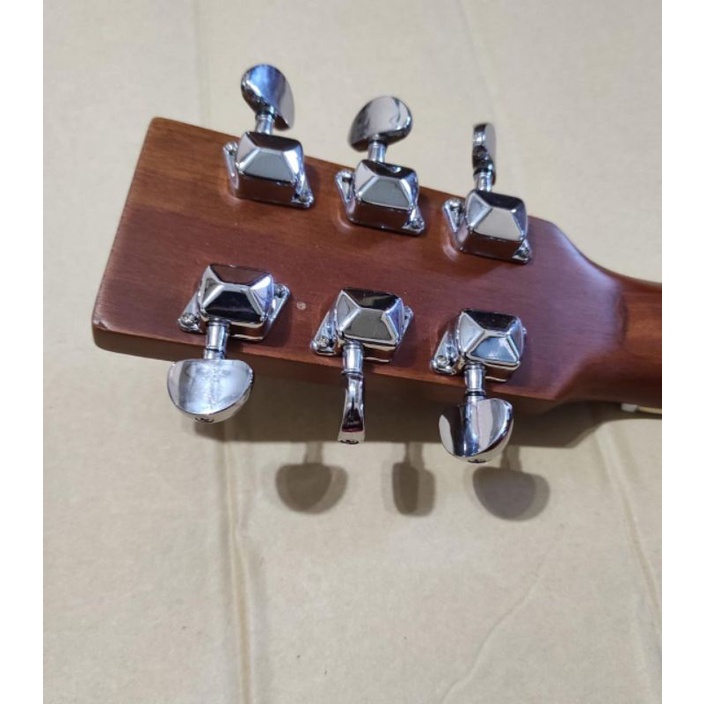 Dryer gitar akustik bijian kaleng krom 1 set(6 pcs)