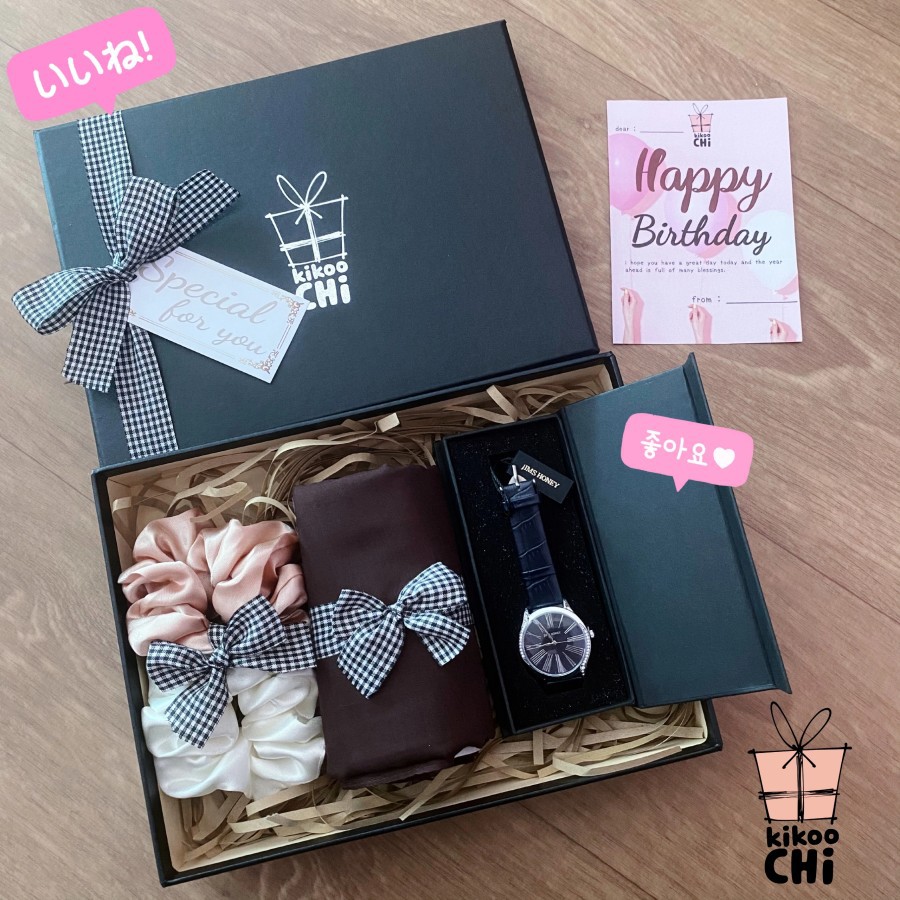 Kikoochi Yuki Gift - Hadiah Kado Ulang Tahun Wanita Hijab Jam Tangan