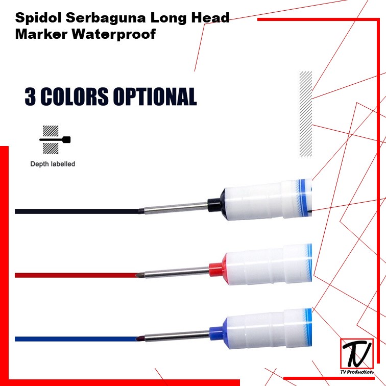 Spidol Serbaguna Long Head Marker Waterproof