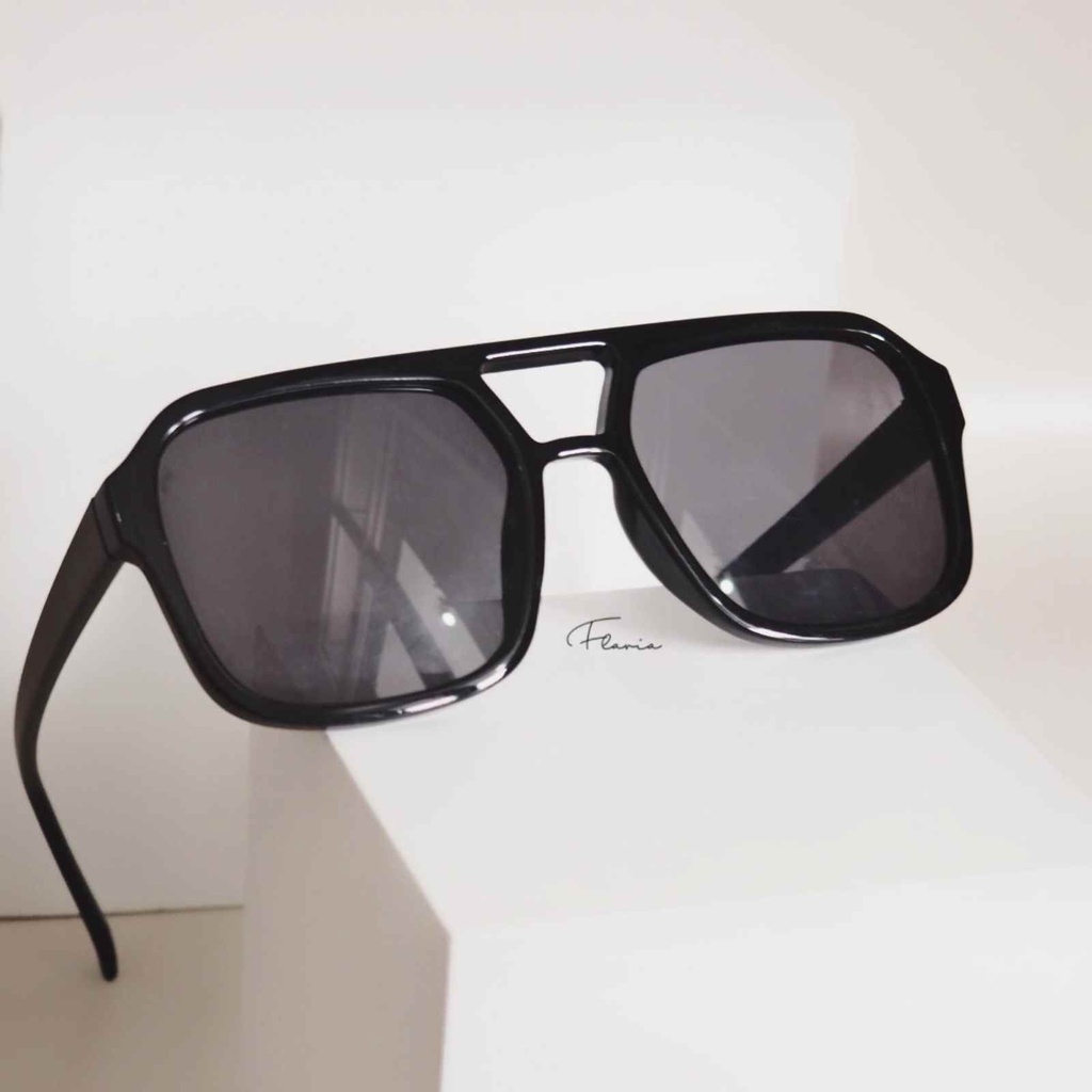 Flavia Eyewear - Kacamata Hitam Rumi Aviator Acetat Anti UV 400