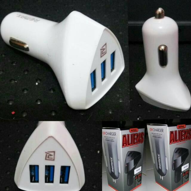 Charger Mobil 3 Port Usb Saver Mobil -ALIEN