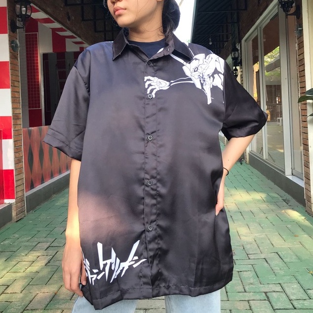 Kemeja Evangelion Unit 01 Anime Manga Premium Unisex