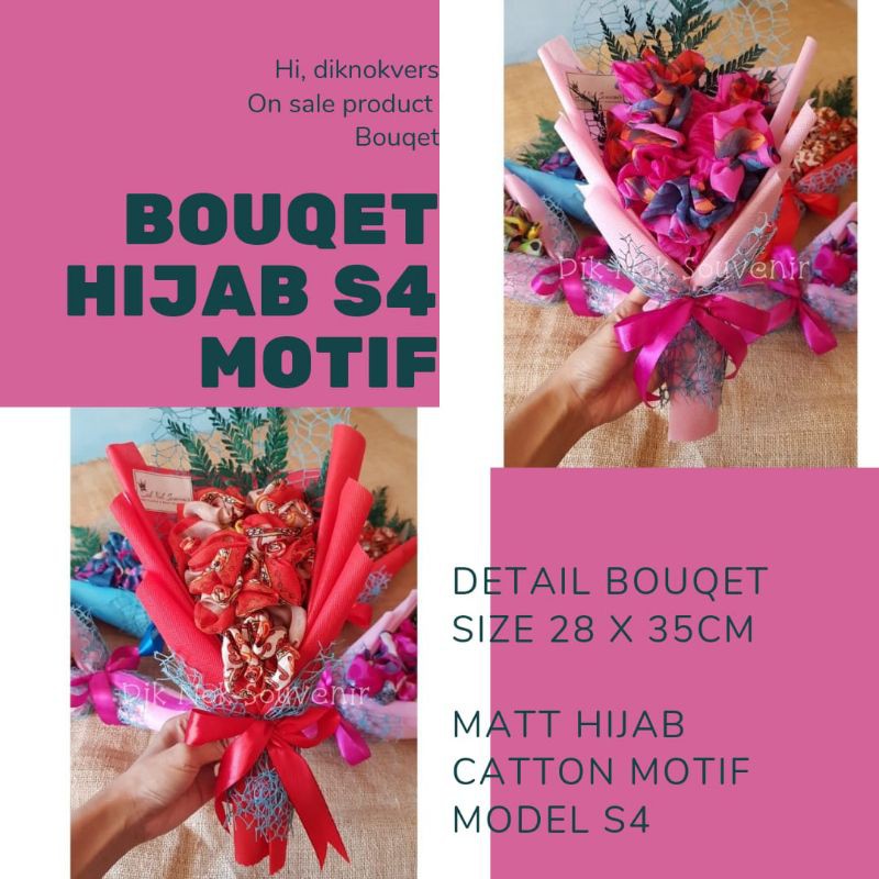 PROMO [READY] Buket Hijab / Buket Hijab Motif /Kado / Buket Wisuda
