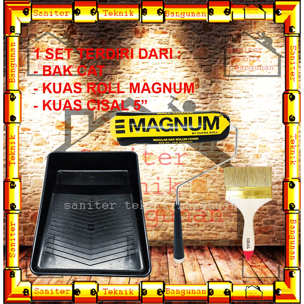 BAK CAT SET KUAS ROLL MAGNUM KUAS CISAL LENGKAP