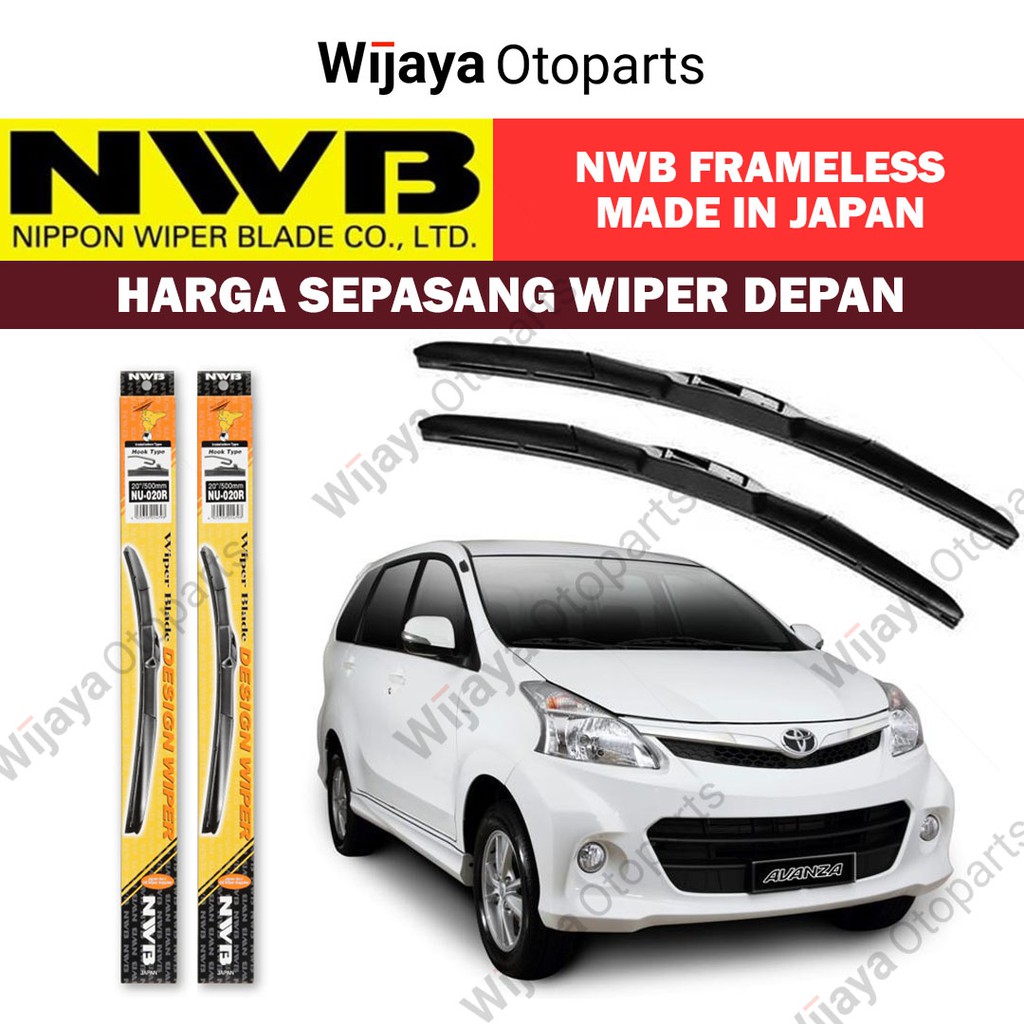 Jual Wiper Blade Depan Avanza Xenia Gen Nwb Frameless Japan Shopee Indonesia