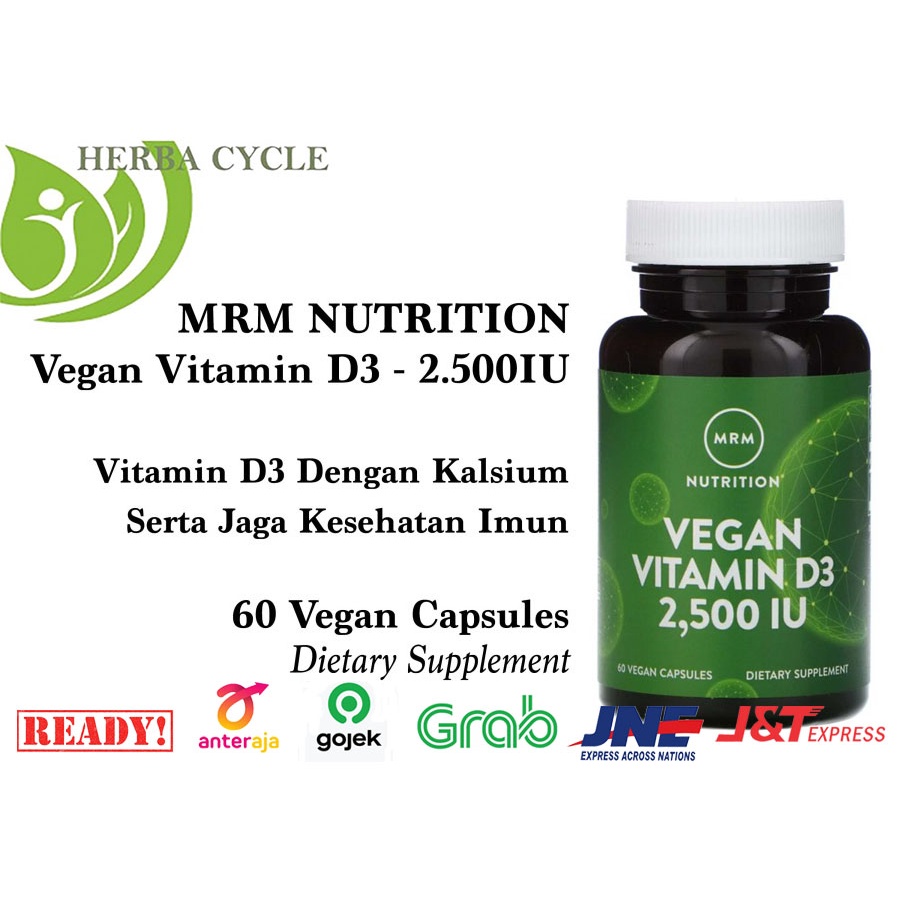 MRM Vitamin D3 2500 IU 60 Vegan Cap Vegan Vit D3 Vegan Vitamin D3 USA Vit D3 2500