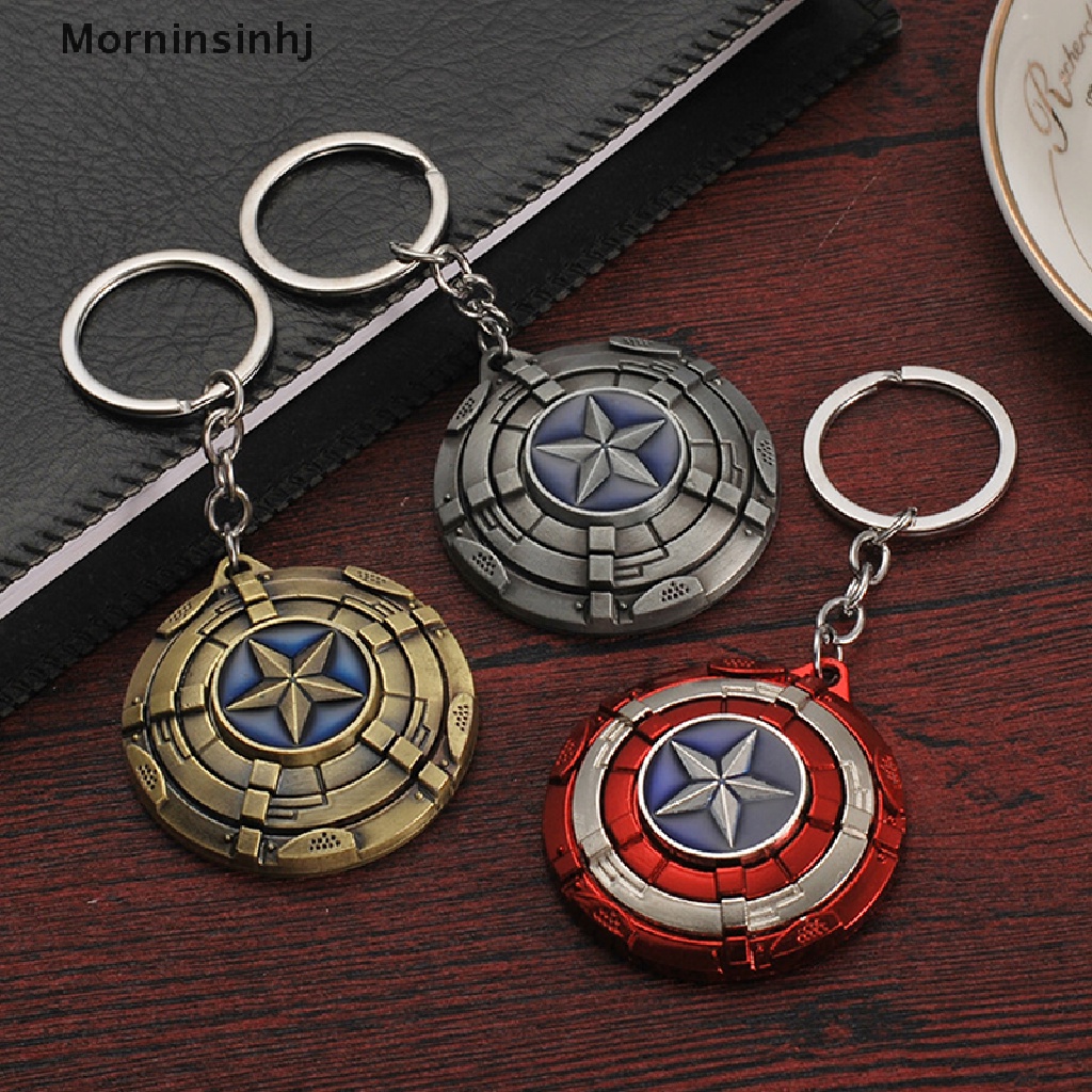 1 Pc Gantungan Kunci Desain Perisai Kapten Amerika Avengers