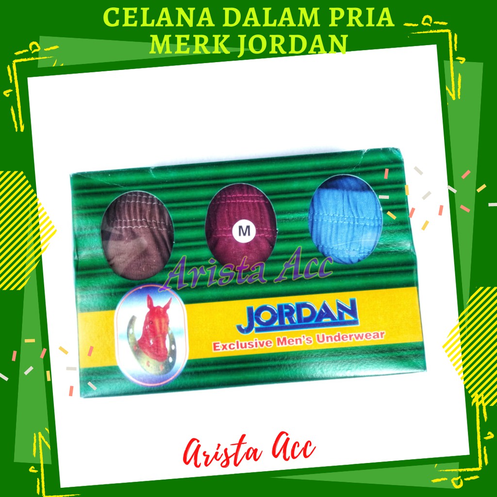 Celana Dalam Pria isi 3 JORDAN M, L, XL, CD Segitiga Karet