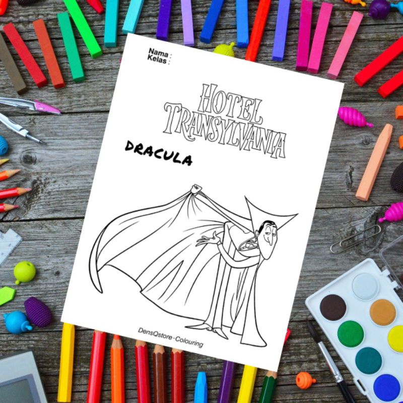 

Kertas Mewarnai Anak Tema Hotel Transylvania / Kertas Gambar (10 Lembar Gambar)