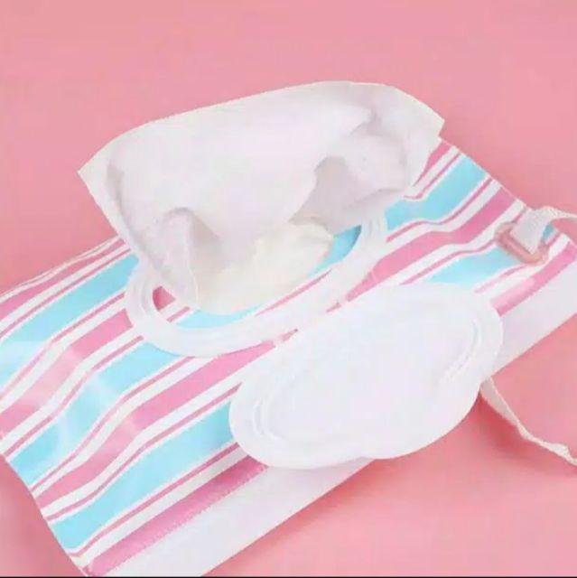 Kotak Tempat Tissue Tisu Basah Kering Wet Tissue Case Pouch / Penutup Tempat Tisu Tissue Basah Bayi