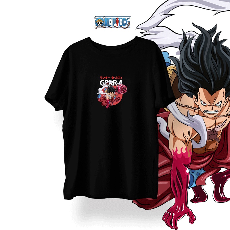 (TERMURAH) Kaos Distro Anime One Piece Luffy Gear 4 / One Piece / Kaos Luffy