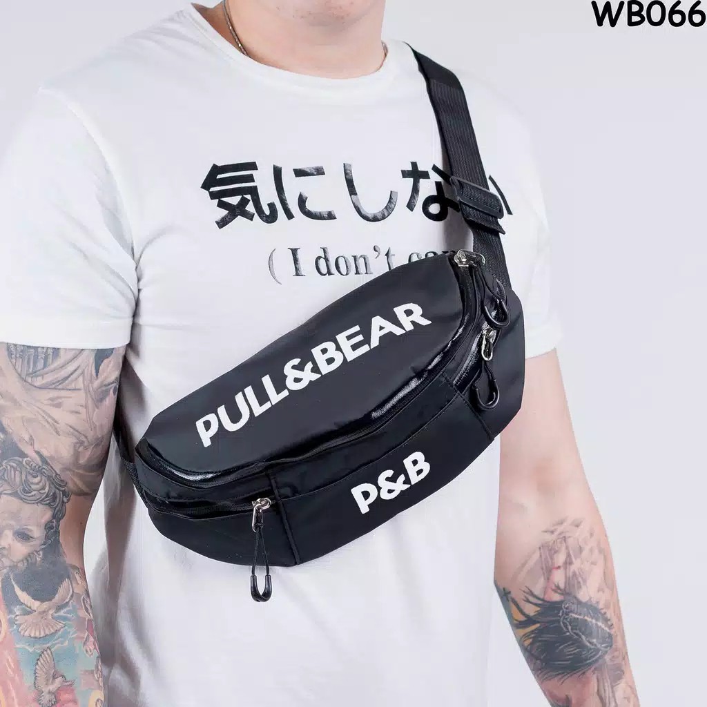 Tas Waistbag/pinggang pria NIKE,ADIDAS,PULL&BEAR waterproof import High Quality