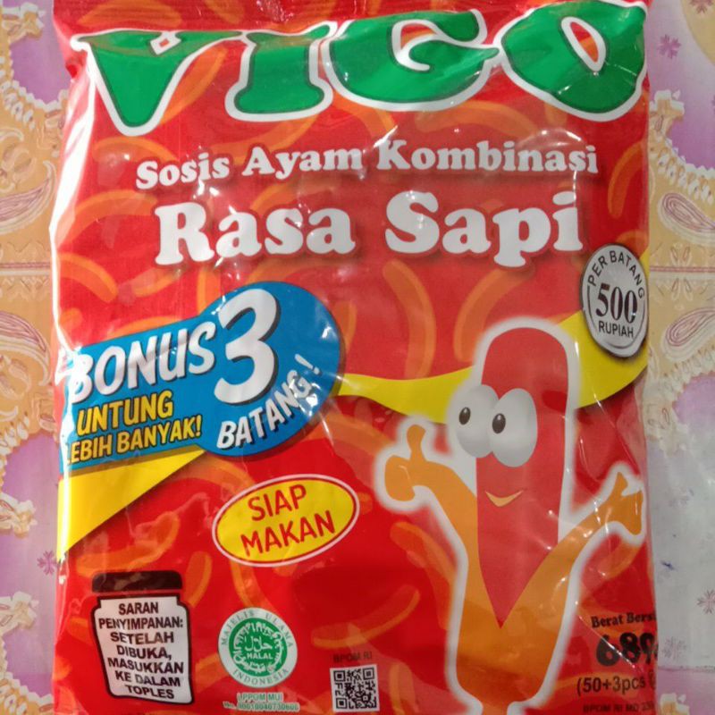 Sosis Vigo Rasa Sapi Sosis Ecer500 Isi 50 3pcs Sosis Langsung Makan Shopee Indonesia