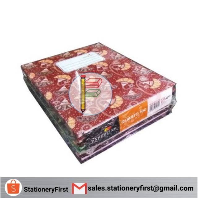 Buku Tulis Hard Cover Kwarto 100 Lembar Quarto Paperline per buku