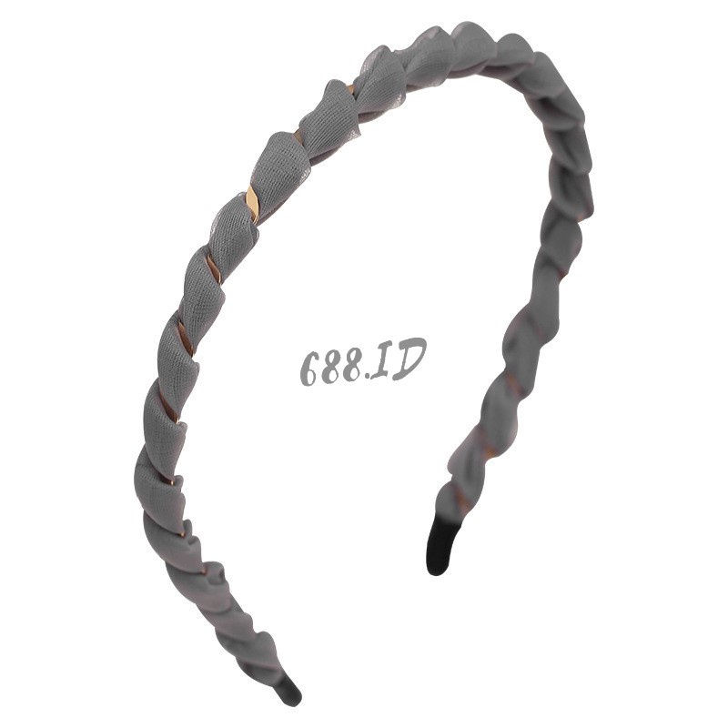 [688.id] Bando Wanita Korea Kerut Lilit Emas Model Spiral Tali Kepangan Bandana Scrunchie untuk Anak dan Dewasa BDO 12