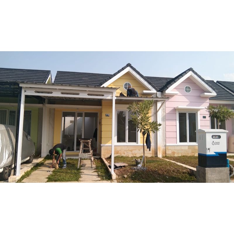 kanopi baja ringan 0,75 full atap spandek pasir