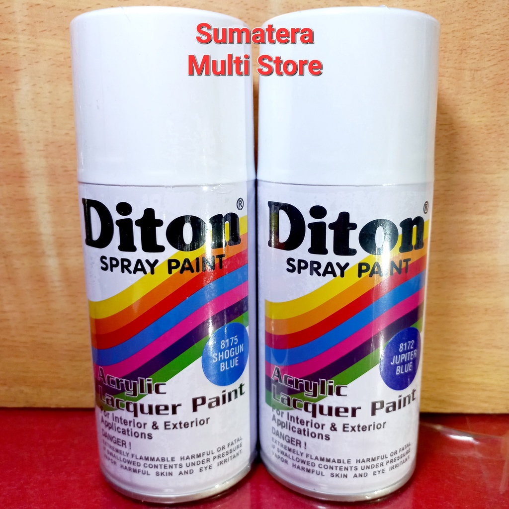 

Diton Standart Shogun Blue 8175 Jupiter Blue 8172 Biru 300 ml - Cat Akrilik - Warna Solid - Cat Semprot Pilok Pilox