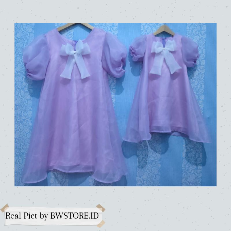 (BISA CUSTOM WARNA)Dress Pesta Couple Mama Anak / Dress Couple Perempuan / Dress Pesta Cewe