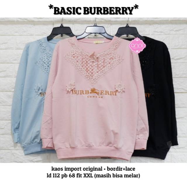 BASIC BURBERRY KAOS WANITA