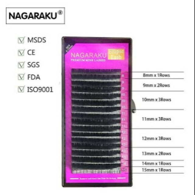 Nagaraku mix ellipse premium eyelash extension superhaluss