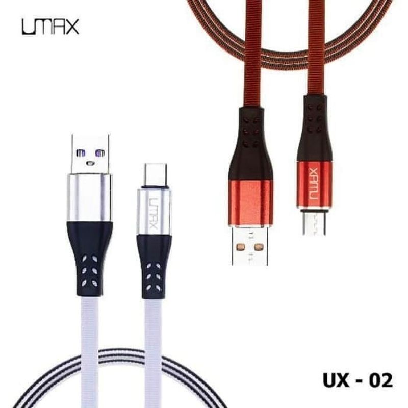 KABEL DATA MICRO USB FAST CHARGING 2.4A STRONG NYLON CABLE USB MICRO (02 U-MAX)