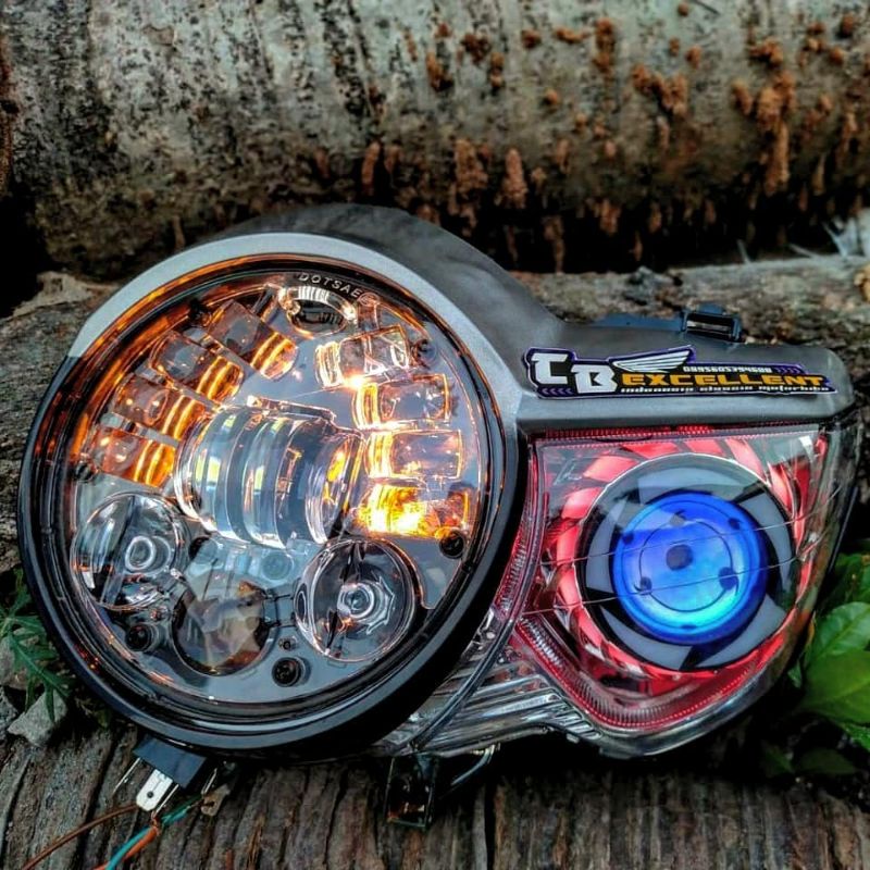 LAMPU PECE SET DAYMAKER 16 LED PROJI SARINGGAN REFLEKTOR LAMPU TIGER REVO PROJI SARINGGAN HEADLAMP T