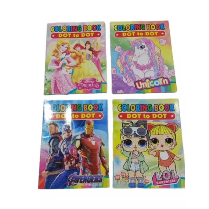 

Buku Anak Mewarnai DOT TO DOT PLUS STIKER/ COLORING BOOK DOT TO DOT Size KECIL KERTAS TEBAL PREMIUM