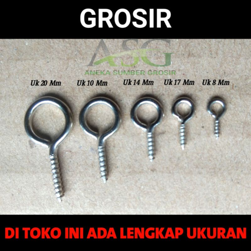 Jual Paku Ulir Sekrup Gantungan Kunci Harga Satuan Bahan Souvenir Ring Paku Skrup Shopee Indonesia