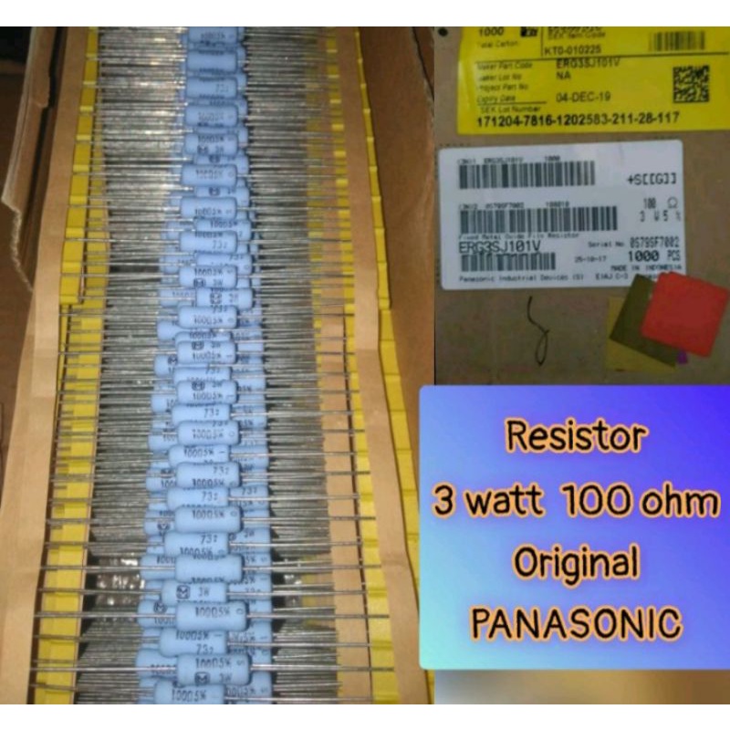 10pcs RESISTOR 3W 100OHM ORIGINAL PANASONIC