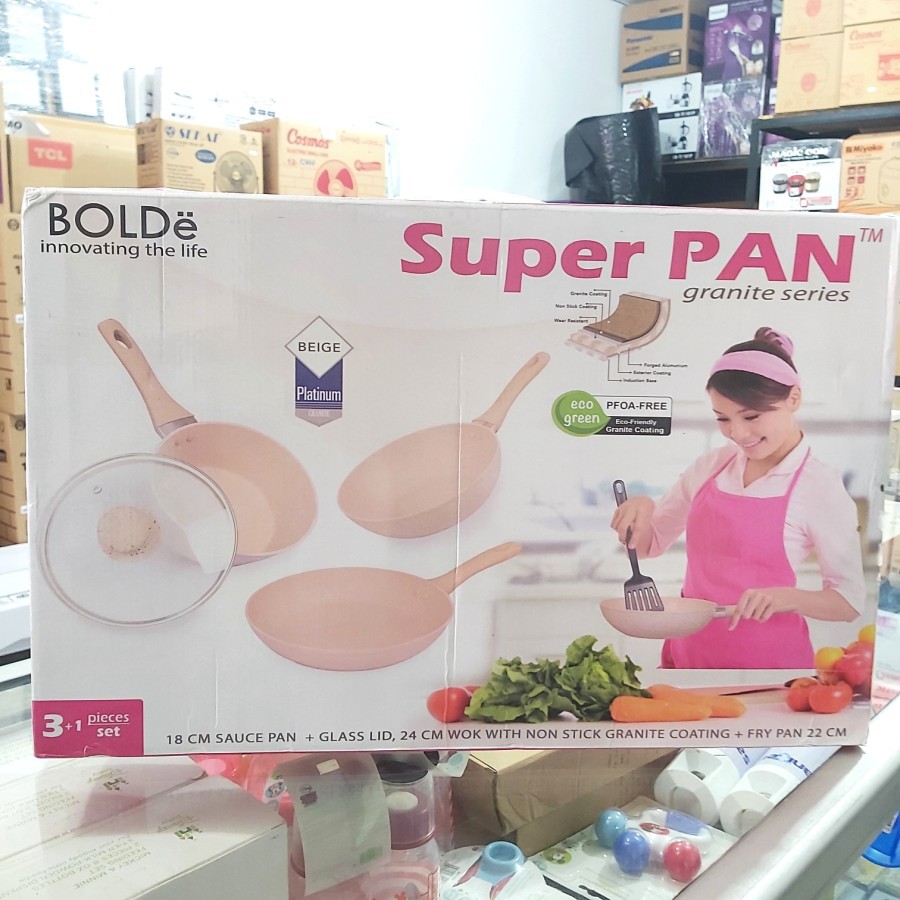 3 PANCI SET SUPER PAN BOLDe | PANCI GRANITE CERAMIC | GRANIT KERAMIK
