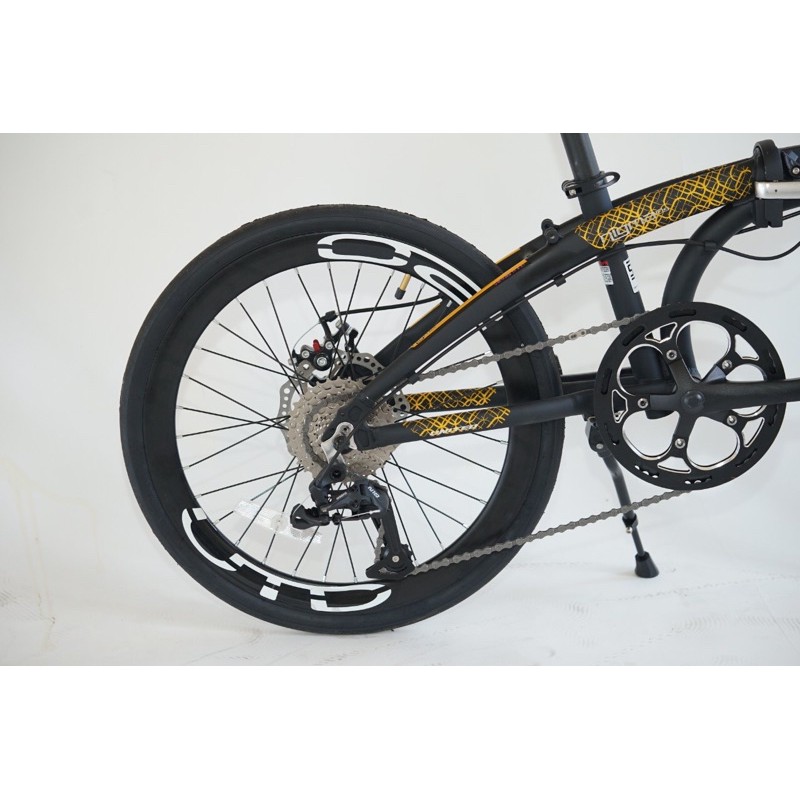 Sepeda Lipat United Nigma 10s Folding Bike Frame Alloy 10 Speed Double Discbrake Branded Bike New-4