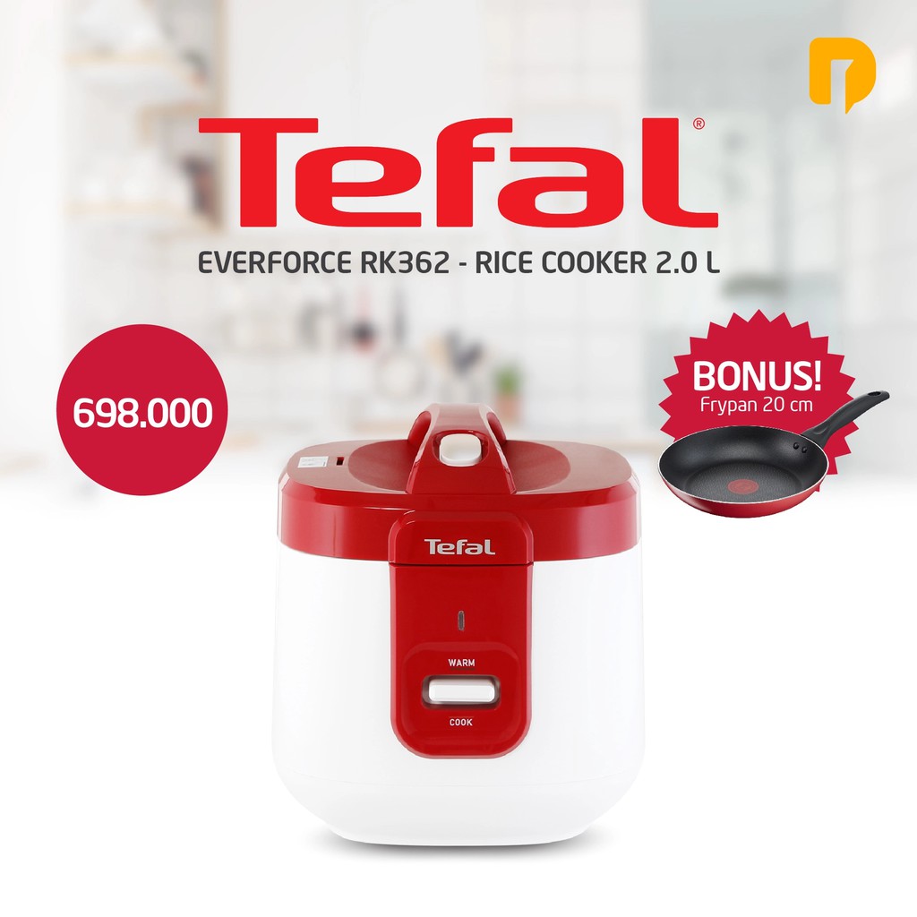 Tefal Everforce RK362 / Rice Cooker 2 Liter Free Frypan 20 CM