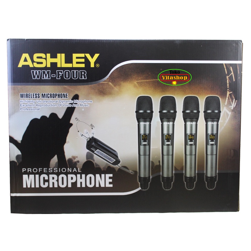 Microphone Ashley Mic Wireless WM Four Microphone 4 Handle Mik Werles Original
