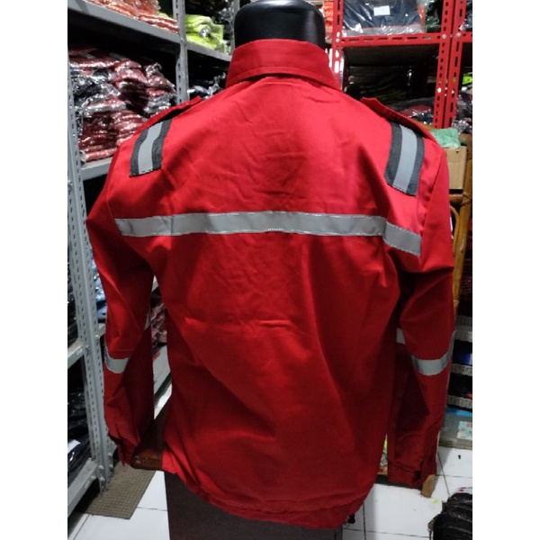 SERAGAM MERAH SAFETY OFFICER REAL PICTURE