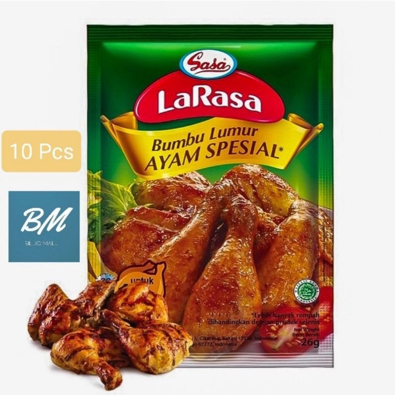 

Sasa Bumbu Lumur Ayam Spesial 10 Pcs / Sasa Lumur Ayam Spesial 1 Renceng / Sasa Lumur Ayam Spesial 10 x 26 gr / Sasa Lumur Ayam Special 10 Bungkus LaRasa