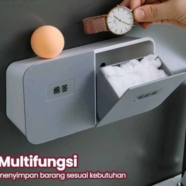 Box Storage Multifunction - rak kotak penyimpanan kapas 2 sekat