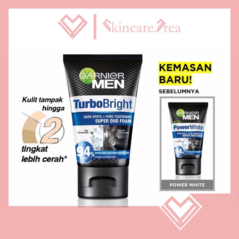 Garnier Men Turbo Bright Super Duo Foam Cleanser