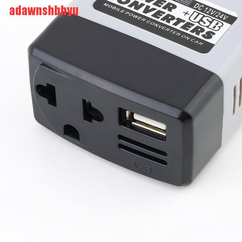 Adaptor Konverter Inverter Dc 12v/24v Ke Ac 220v Untuk Mobil