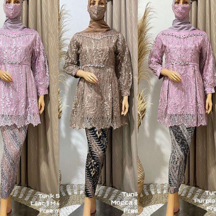 Koleksi Terbaru.. SET KEBAYA SEMI TUNIK SHABIRA ROK PLISKET ORIGINAL REALPICT > KEBAYA MODERN / KEBA