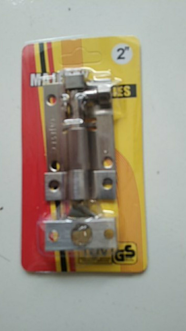 Grendel Stainless 2 Stanlis Tebal Selot Pintu & Jendela