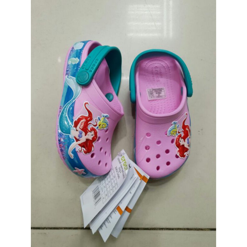 Sepatu anak Crocs mermaid putri duyung cewek karet