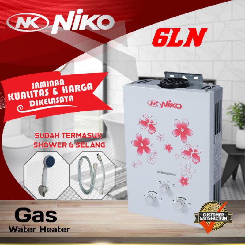 Niko Water Heater Gas 6 Liter NK 6LN / 6LN2