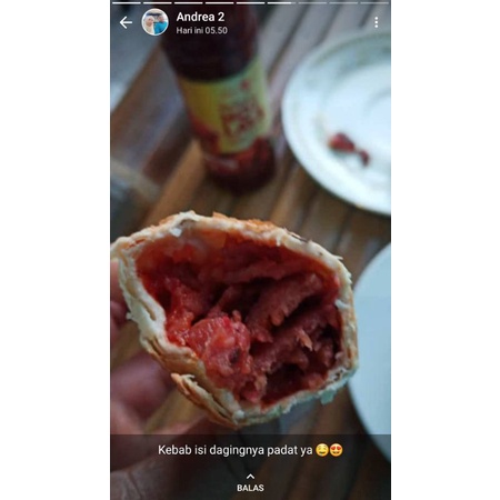 

Kebab Daging full isi 5 Kudapan Bente frozen food semarang