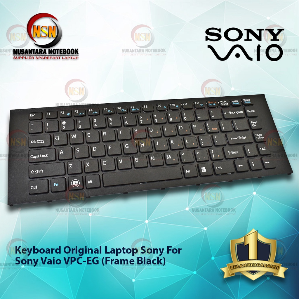 Keyboard Laptop Sony Vaio VPC-EG Black Frame