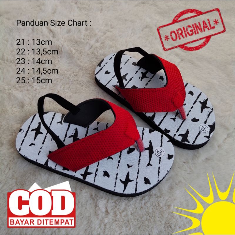 Sandal Anak Baby Balita - Sandal Anak 1 tahun Motif IKAN NEW