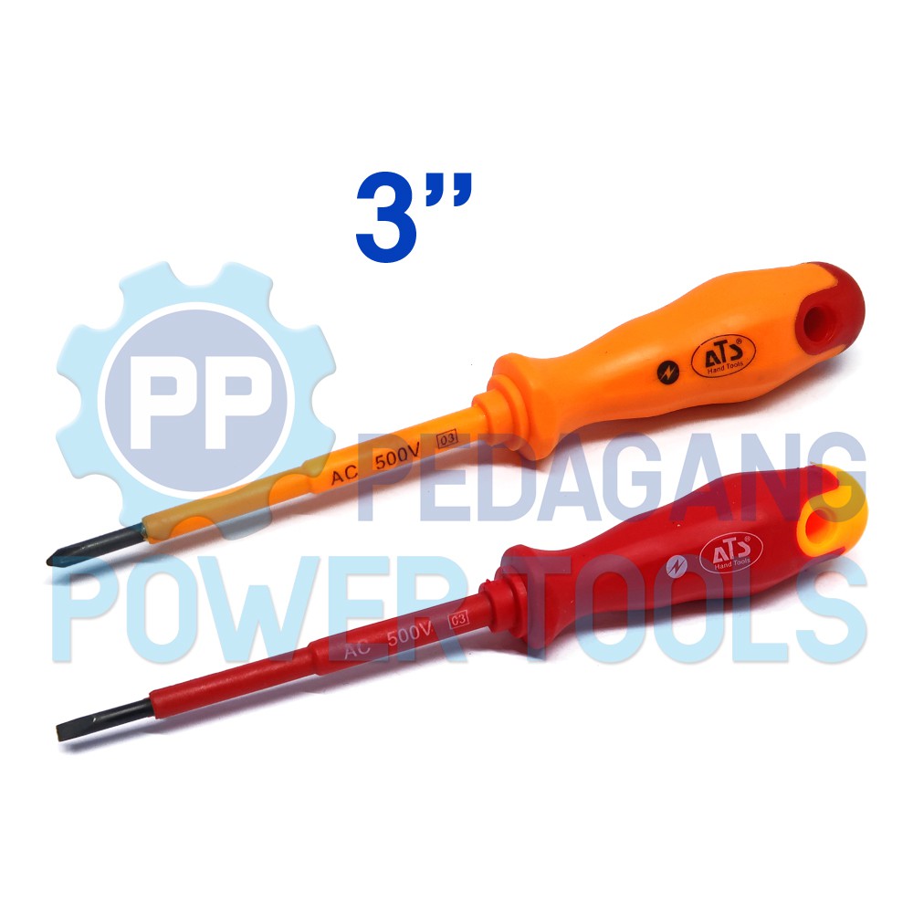 PAKET 2 SET ATS 3 INCH OBENG LISTRIK PLUS MINUS ELECTRIC SCREWDRIVER