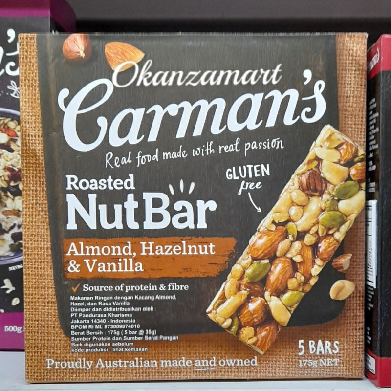 

Carman's Carmans Nutbar Almond Hazelnut & Vanilla Gluten Free 175gr